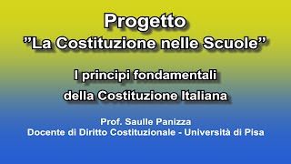 Progetto quotLa costituzione nelle scuolequot I principi fondamentali della Costituzione Italiana [upl. by Adnilak]