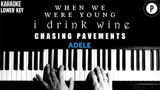 🎶 ADELE Karaoke SONGS 🎶 WHEN WE WERE YOUNG  I DRINK WINE  CHASING PAVEMENTS [upl. by Getraer807]