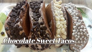 Mexican Sweet Tacos in Indian Style  Chocolate Sweet Tacos With Cocoa Powder Cream and Maida [upl. by Sarkaria340]