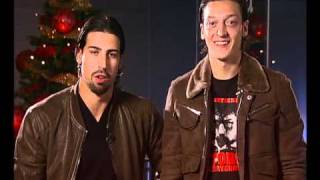 Felicitacion navideña de Ozil y Khedira  Ozil and Khedira Christmass greeting HD [upl. by Monagan]