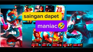 saigan dapat maniac🤣 game mobilelegends mobilelegendsbangbang [upl. by Kallista]