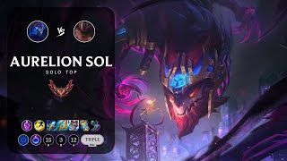 Aurelion Sol Top vs Malphite  EUW Grandmaster Patch 143 [upl. by Uzial920]