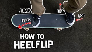 How to Heelflip  Beginner Skateboard Tricks Tutorial Slow Motion [upl. by Niall]