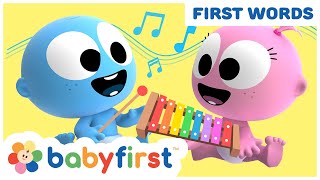 Laughing with funny GooGoo amp Gaga  Learn musical instruments amp first words for kids  Baby First TV [upl. by Judd]