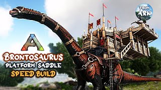 ARK Survival Evolved  The Island  Bronto Platform Saddle Speed Build 🏡🔨  Arkitect Structures [upl. by Dnaleel]