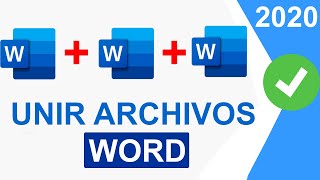 Como juntar varios documentos de Word en uno Solo  2020 [upl. by Annaig100]