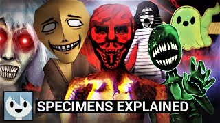 All Specimens from Spookys Jumpscare Mansion Explained [upl. by Hazmah]