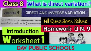 DAV class 8 maths chapter 4 Worksheet 1  all questions solved [upl. by Molton563]