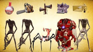 WRONG HEADS CHO CHO CHARLES SIREN HEAD CHAINSAW HULKBUSTER SIREN HEAD SCARY HOUSE THUNDERBOLT [upl. by Tobias]