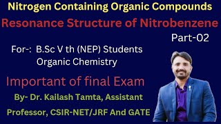 Resonance of Nitrobenzene Aromatic Nitro Compound Resonance Structure And Hybride Structure [upl. by Mas203]