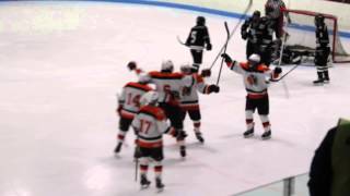 Seamus Curran Elijah Bard score for Agawam hockey in WMass semifinals [upl. by Shriner]