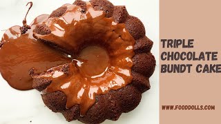 How to Make a Lava Cake  Double Chocolate Bundt Cake [upl. by Irby]