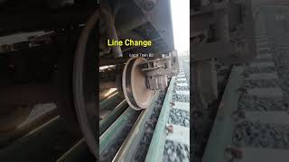 Smoothly wheels change railway track line shorts train [upl. by Ihtac115]