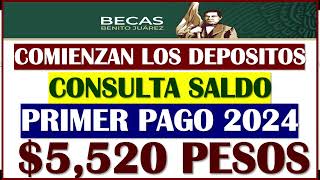 🤑🥳PRIMER PAGO 2024 de las Becas Benito Juárez ya se encuentra DISPONIBLE🤑🥳 [upl. by Ahsinoj]