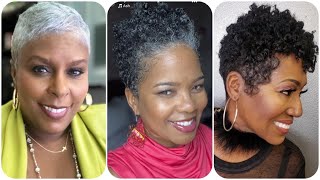 50 Elegant Short Natural Hairstyles for Black Women Over 50 to try this Season II Wendy Styles [upl. by Aras]