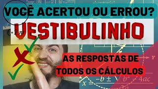 RESOLUÇÃO DOS CÁLCULOS DO VESTIBULINHO ETEC 18 DE DEZEMBRO DE 2022  vestibulinhoetec [upl. by Annahs884]