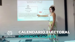 La Registraduría Especial de Florencia realizó la socialización del calendario electoral [upl. by Evans253]