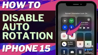 How to Disable Auto Rotation on iPhone 15 [upl. by Sesylu86]