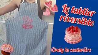 diy tuto couture  Le tablier réversible  cindylacouturiere [upl. by Onin]