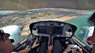 Diamond DA42  Smooth TouchampGo at Shoreham Airport  MEP Training  GoPro Cockpit View amp ATC Comms [upl. by Newcomb]