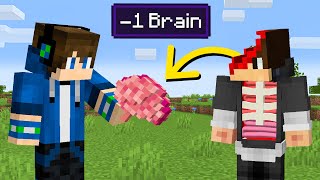 I Fooled My Friend by Stealing BRAINS in Minecraft [upl. by Nomed943]