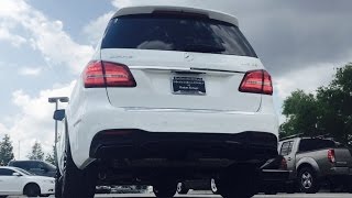 SOUND 2017 Mercedes Benz AMG GLS63 Exhaust Short Drive [upl. by Sivia]