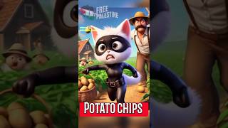 Drooling over potato chips catshorts catsvideo catanimation [upl. by Cheung]