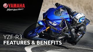 Yamaha YZFR3 Features amp Benefits [upl. by Amias]