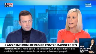 « Je me tiendrai aux côtés de Marine Le Pen »  Jordan Bardella sur CNEWS [upl. by Novhaj861]