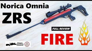 Norica FIRE Omnia ZRS ZeroRecoil Break Barrel Air Rifle Review in 22 [upl. by Eetsirhc]