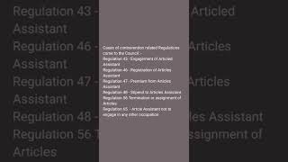 Regulations related with Articled Assistant shortsfeed short cafinalnew cafinal cafinalaudit [upl. by Inot]