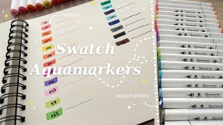 ✨ SWATCH AQUAMARKERS SET FROM ACTION 🌈 [upl. by Cissej309]