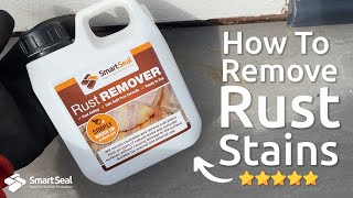 How To Remove Rust Stains From Concrete amp Natural Stone Patio [upl. by Vasiliki924]