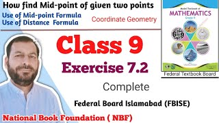 Class 9 Exercise 72 NBF Maths Ex 72 Class 9th federal board FBISE Math national Book foundation [upl. by Nagem]