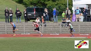 LBFA Belgian athletics outdoor championships 2018 200m men Heats 33 [upl. by Ahsito]