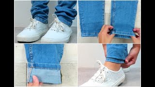 Jeans lungo Ecco come fare la piega in modo semplice e veloce [upl. by Adnak]