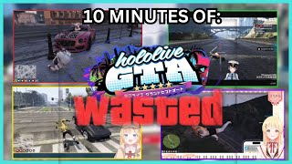 Hololive GTA Vehicle Crash Compilation Hololive HoloGTA HololiveEN EnJPID [upl. by Ennayelhsa]