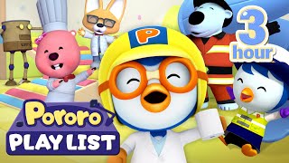 ⭐3 Hours⭐Pororo Happy Playtime Music for Kids ♪  Music Compilation  Pororo the Little Penguin [upl. by Esinev]