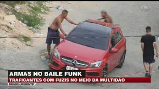 TRAFICANTES OSTENTAM ARMAS NO MAIOR BAILE FUNK DO RJ  BRASIL URGENTE [upl. by Rodman]