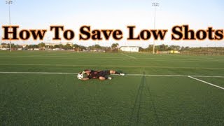 Goalkeeper Training How To Save Low Shots [upl. by Attayek]