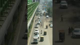 National capital Delhi traffic jam outside ghevra metro station [upl. by Dulcle]