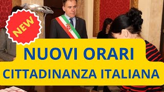 💥 NUOVI ORARI CITTADINANZA ITALIANA PER RESIDENZA MATRIMONIO NATULARIZZAZIONE E NON SOLO [upl. by Reinal]