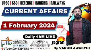 EP 1215 1 FEBRUARY 2024 CURRENT AFFAIRS with Static GK  CurrentAffairs2023 [upl. by Orman]