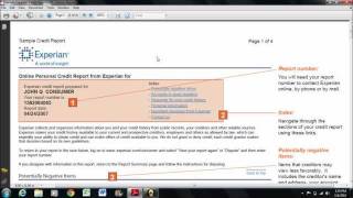 CRC  How to read an Experian credit report [upl. by Esereht]