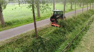 John Deere 5E Mowing Around The House Hydraulic Verge amp Offset Flail Mower [upl. by Emilio440]