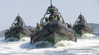 US amp Dutch Marines Riding Powerful Combat Boats at Extreme Speeds [upl. by Heyer244]