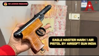 Eagle Master Wood 177 Break Barrel Air Pistol by Airsoft Gun India [upl. by Greyson]