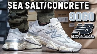 New Balance 9060 Sea SaltConcrete Sneaker Review amp On Feet [upl. by Fulbright]