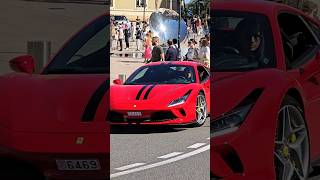 Beautiful lady drives her Ferrari monaco billionaires luxury lifestyle supercars carspotting [upl. by Nonnac871]