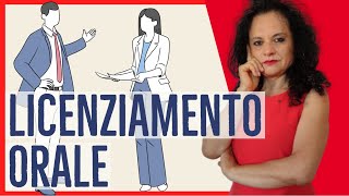 COSA FARE IN CASO DI LICENZIAMENTO ORALE [upl. by Sapphire]